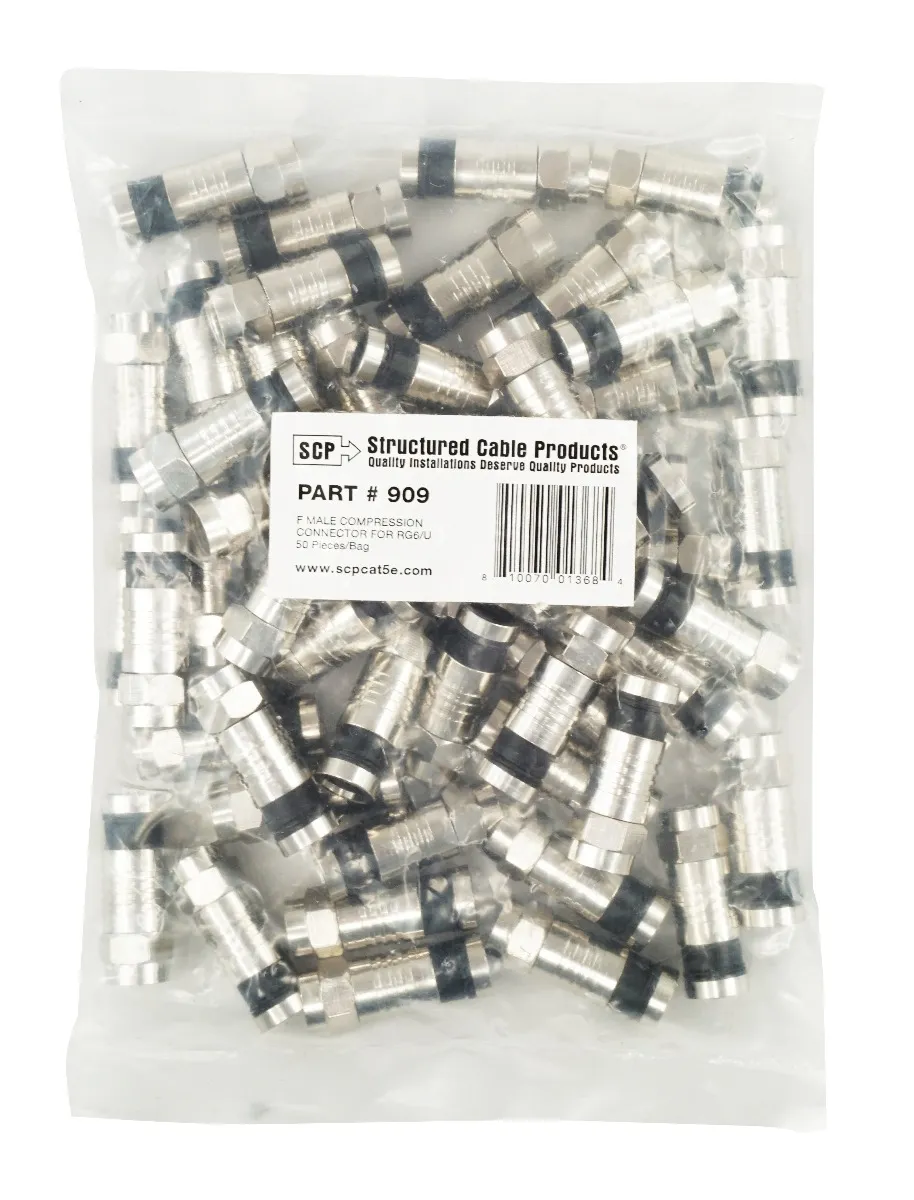 Simply45 909 F-kompressionsstik RG6 50 stk