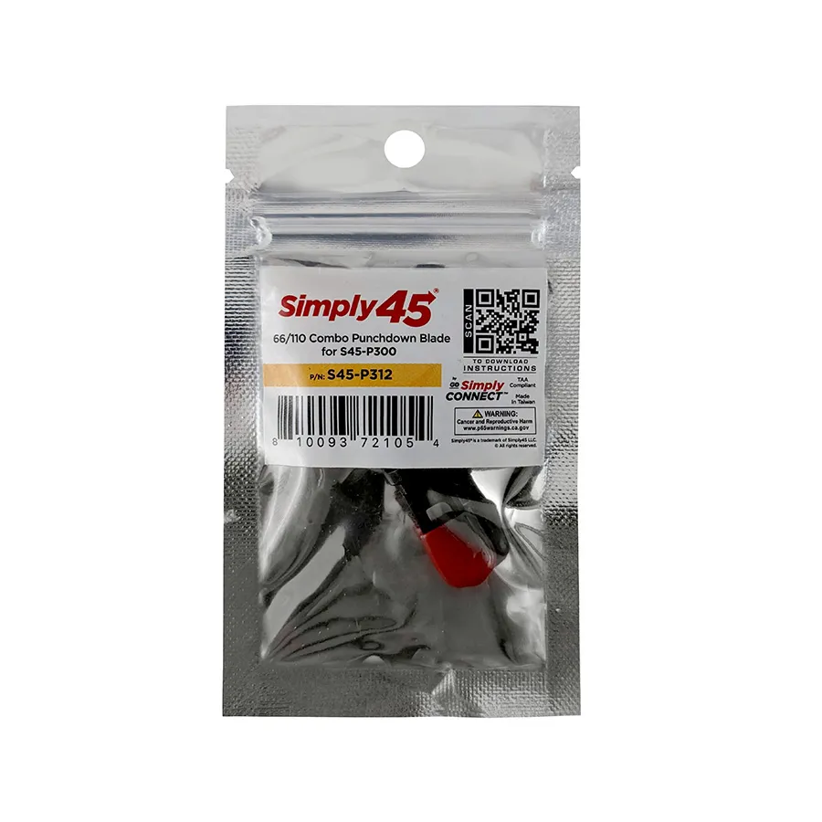 Simply45 S45-P312 punchdown-klinge 66/110 enkelt