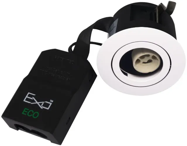 EXO ECO Medium Profile indbygningsspot GU10 hvid Ø88