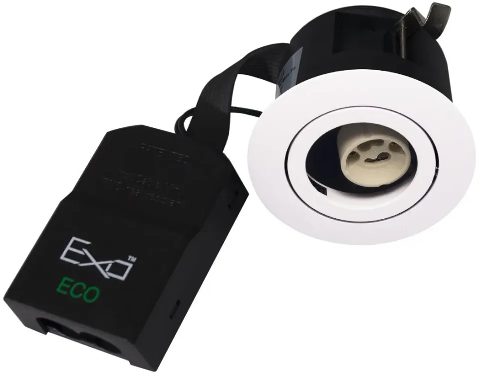 EXO ECO Medium Profile indbygningsspot GU10 hvid Ø88