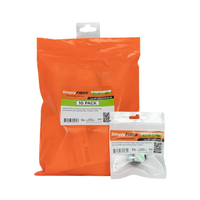 Simply45 SC/APC fiber keystone sort 10-pak singlemode