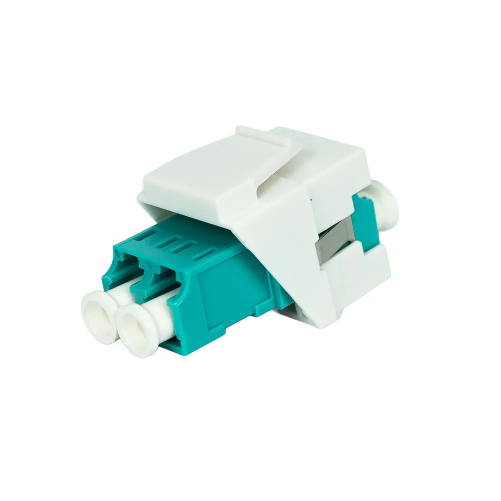 Simply45 LC/PC fiber keystone aqua hvid multimode