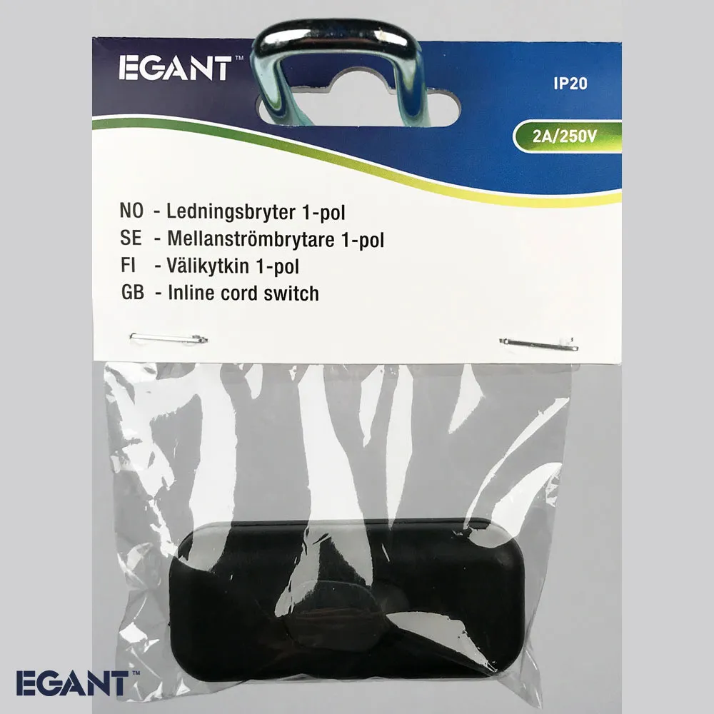 EGANT ledningsafbryder 1-polet til lampeledning