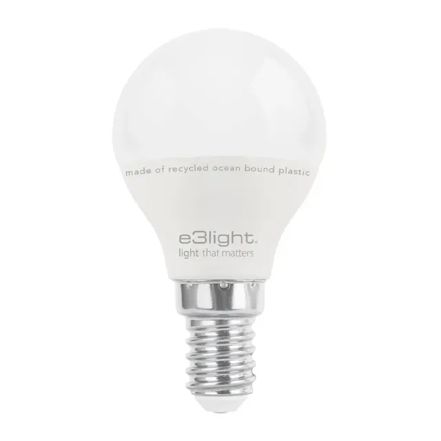 e3light P45 LED kronepære E14 470lm 2700K OBP plast