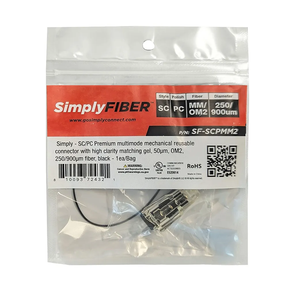 Simply45 SC/PC multimode fiberstik OM2 sort 1-pak