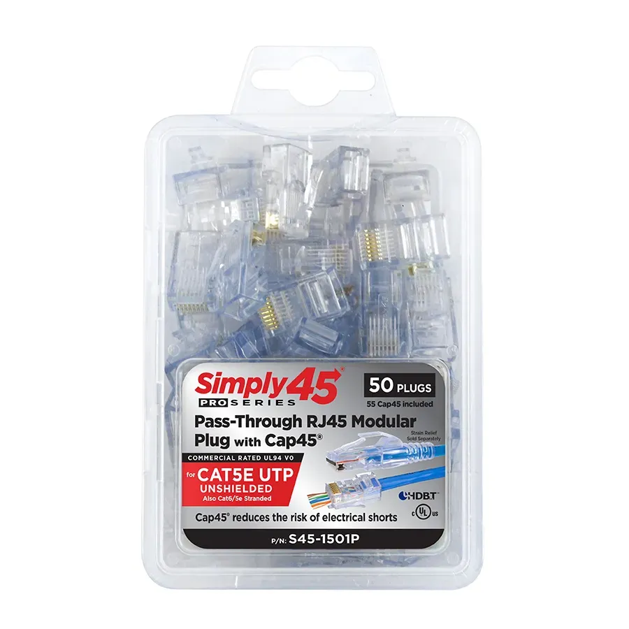Simply45 ProSeries S45-1501P RJ45 stik Cat5e 50 stk