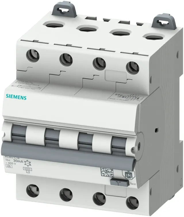 Kombiafbryder RCBO 4P 16A 30mA B 6kA 400V Type A