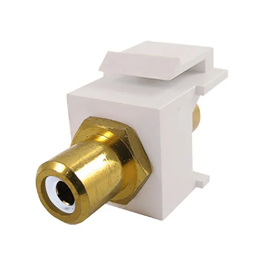 Simply45 243WT-WT RCA modul guld hvid 50 stk