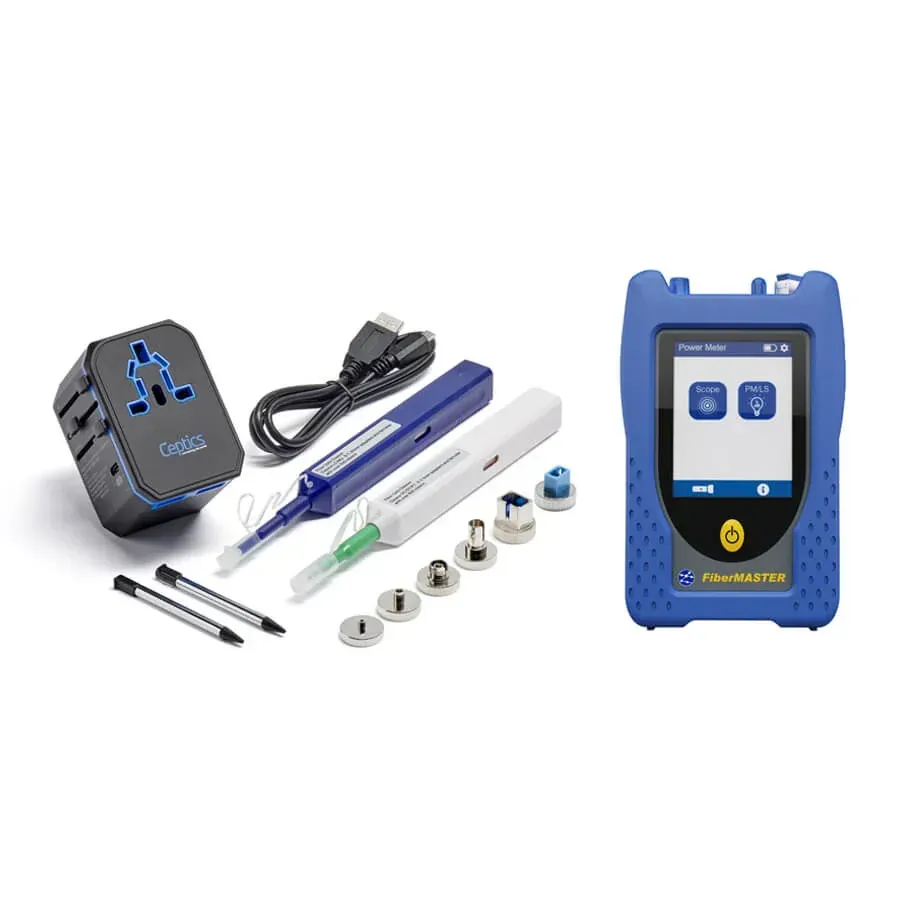 Simply45 FiberMASTER effektmåler MM/SM med VFL kit