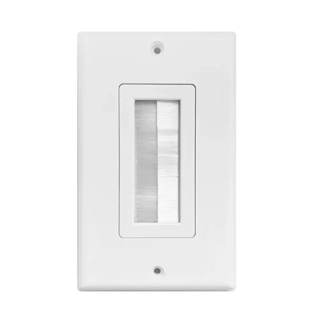 Simply45 1 Port Brush vægplade 1-port hvid