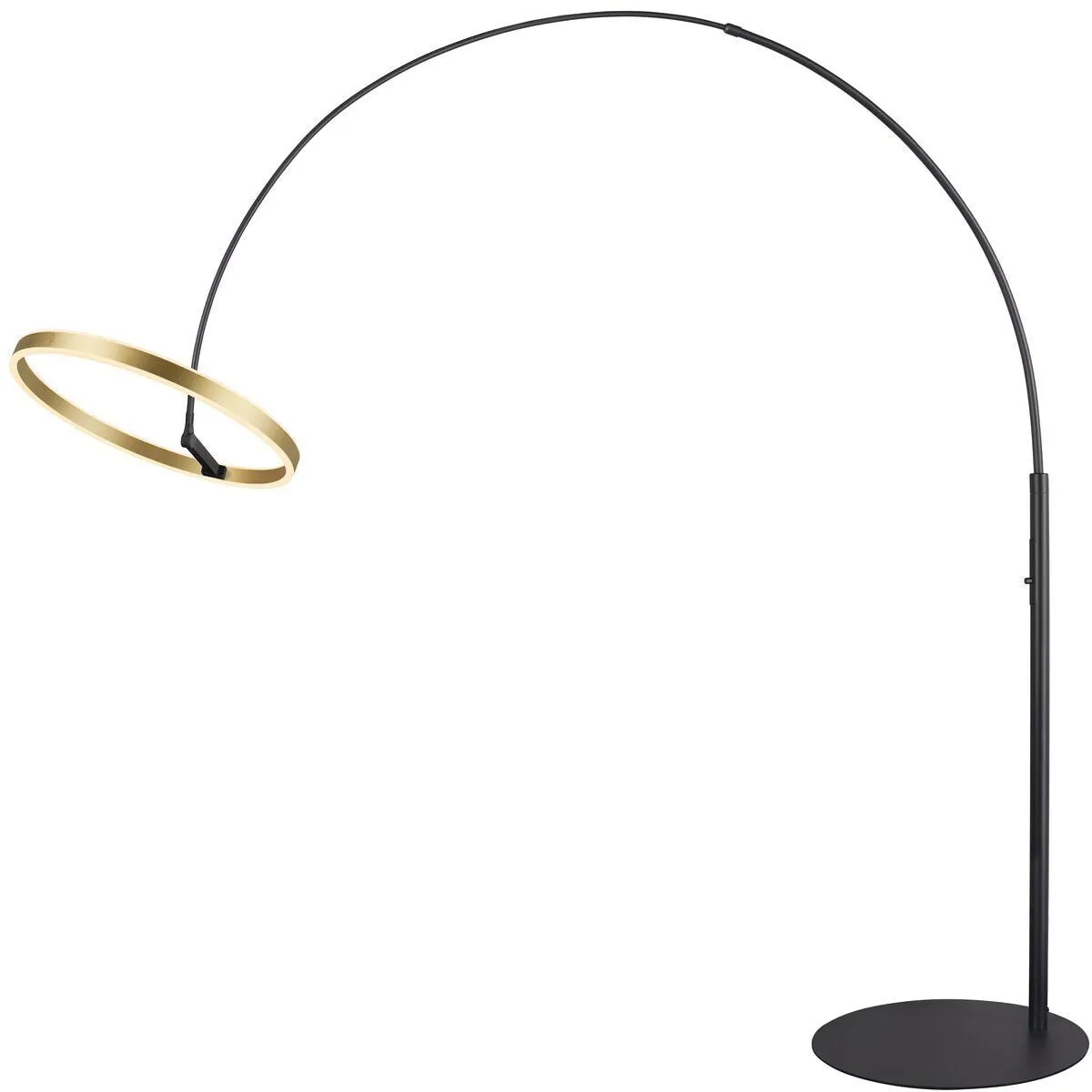 ONE Bow FL standerlampe 20W sort/messing 1200lm