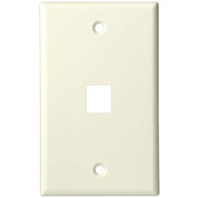 Simply45 201-AL keystone vægplade 1-port almond 10-pak