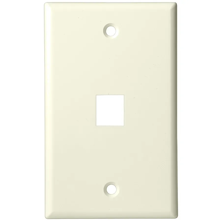 Simply45 201-AL keystone vægplade 1-port almond 10-pak