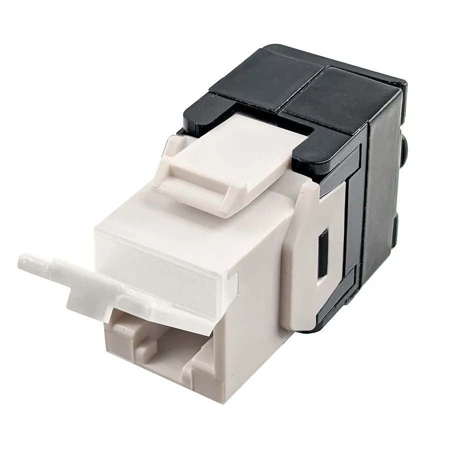 Simply45 Cat5e UTP 180 keystone stik hvid 25-pak uskærmet