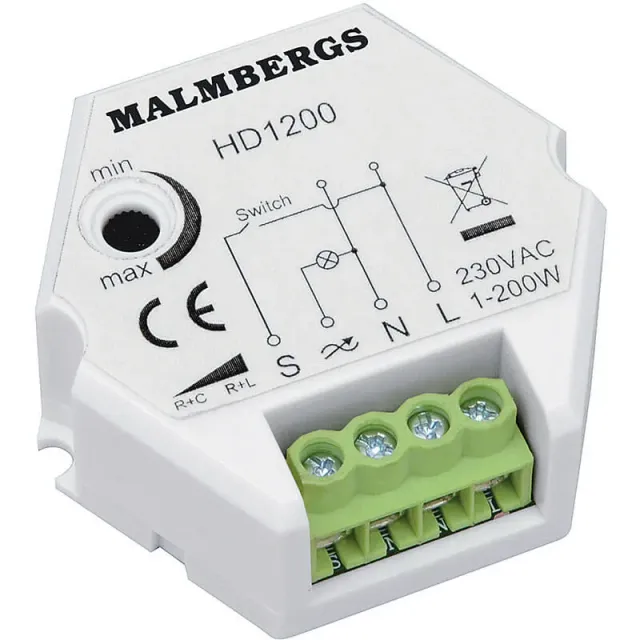 EL-Grossisten LED lysdæmper universal 1-200W 240V
