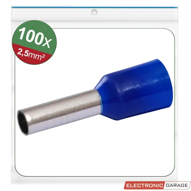 Electronic Garage EG 22C429 ledningstylle 2,5mm² blå 100 stk