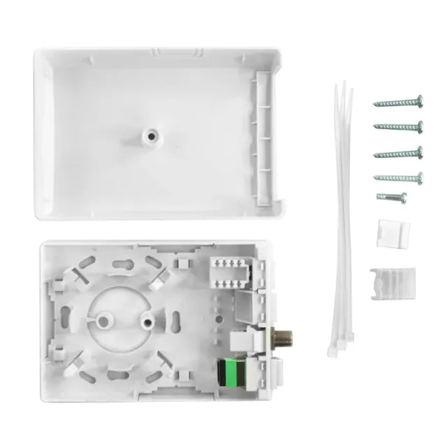 Simply45 C63GHZFSCAPC vægudtag 4-port hvid fiber