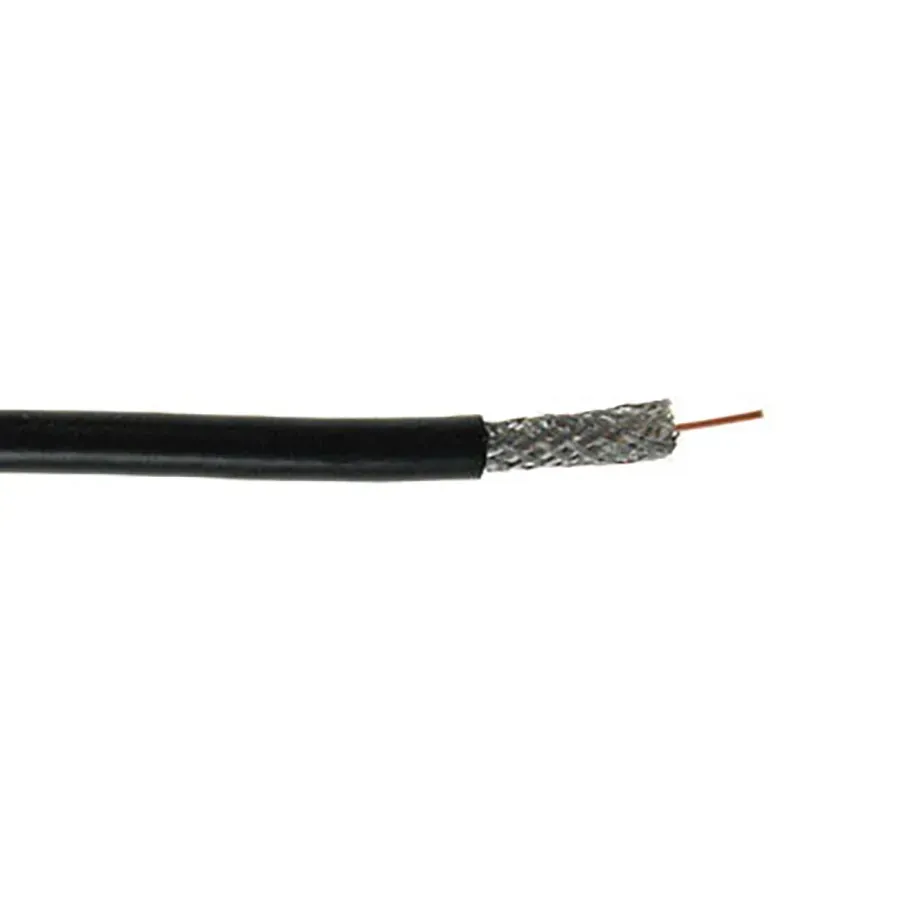 Simply45 RG6/UQ-DB koaksialkabel sort 1000 ft quad nedgravning