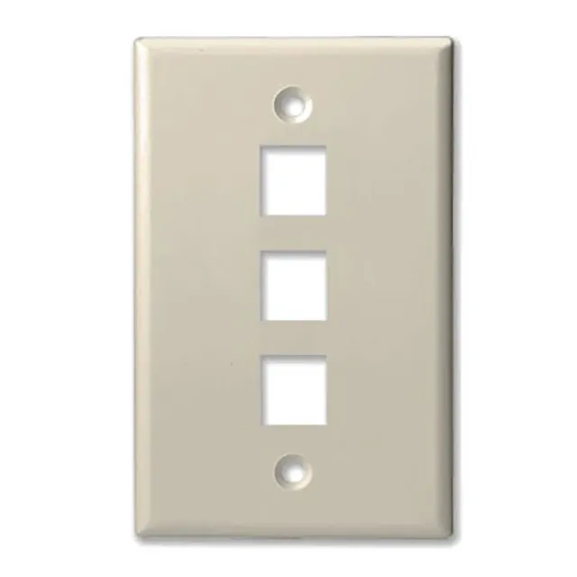 Simply45 303-LA vægplade 3-port lys almond