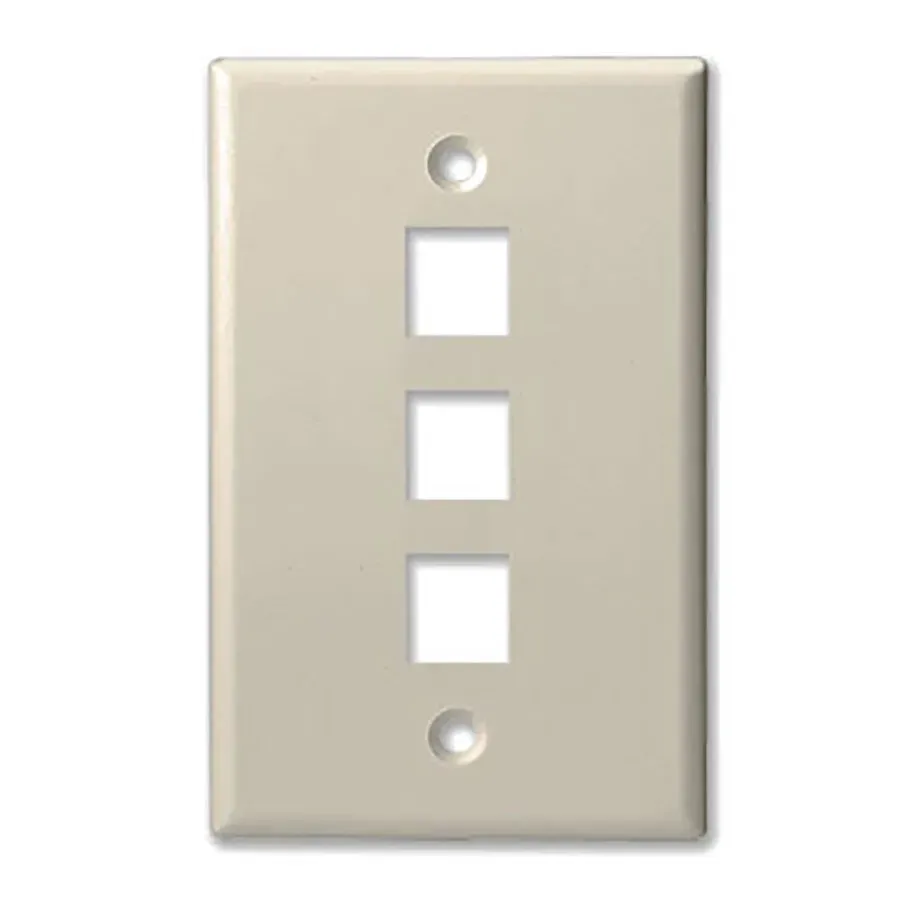 Simply45 303-LA vægplade 3-port lys almond