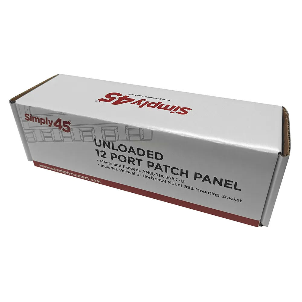 Simply45 12-port patchpanel UTP sort til keystone