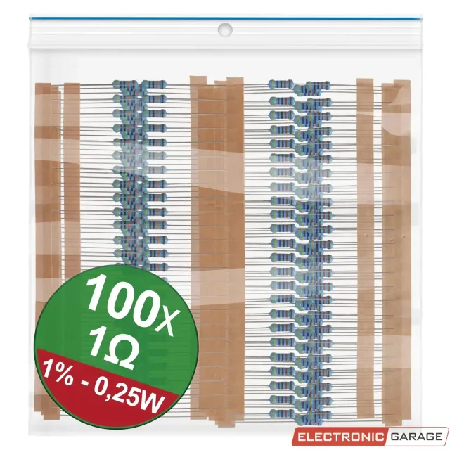 Electronic Garage EG22P038 modstande 1Ω 0,25W 100 stk 1%