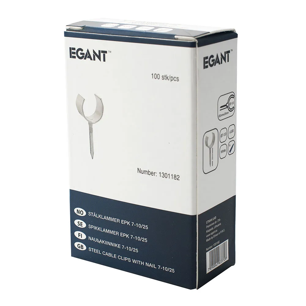 EGANT 7-10 mm stålklammer kabelklammer