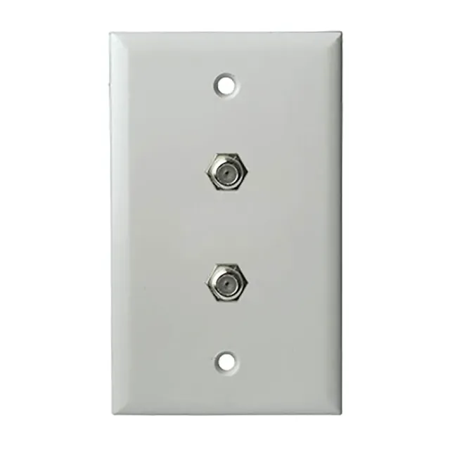 Simply45 248 vægudtag dual F-type coax hvid 10 stk