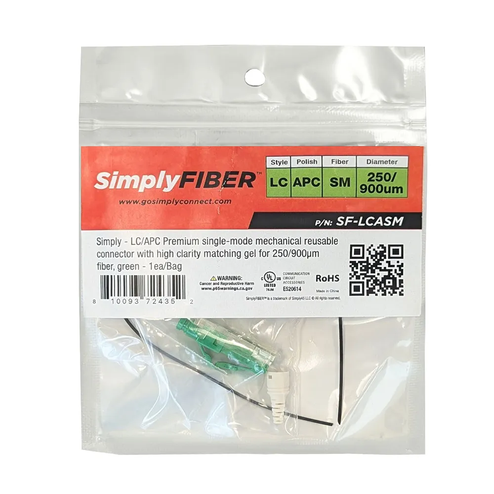 Simply45 LC/APC fiberkonnektor grøn singlemode 1 stk