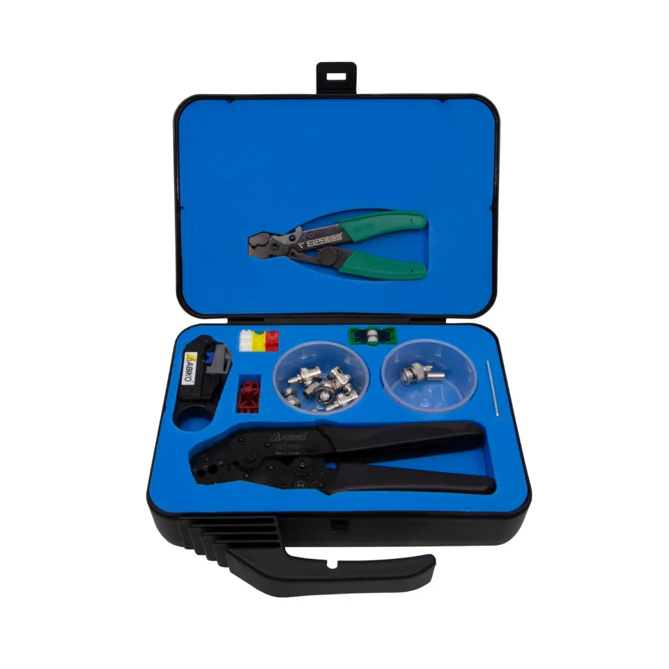 Abiko KIT1113C coax krympesæt BNC RG58/59 kuffert