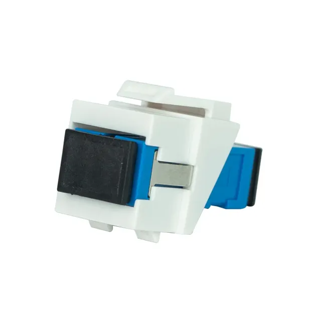 Simply45 SC/UPC fiber keystone hvid singlemode