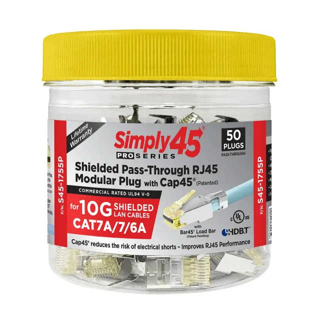 Simply45 ProSeries S45-1755P RJ45 stik skærmet 50 stk