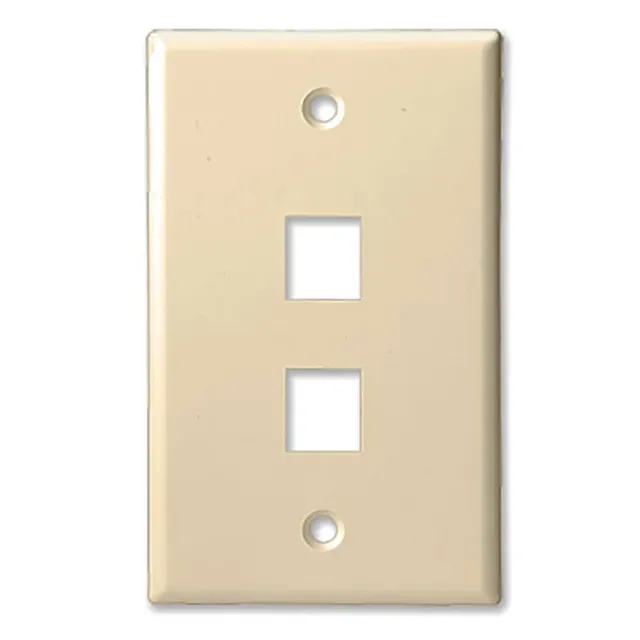 Simply45 202-IV vægplade keystone 2-port elfenben 10 stk