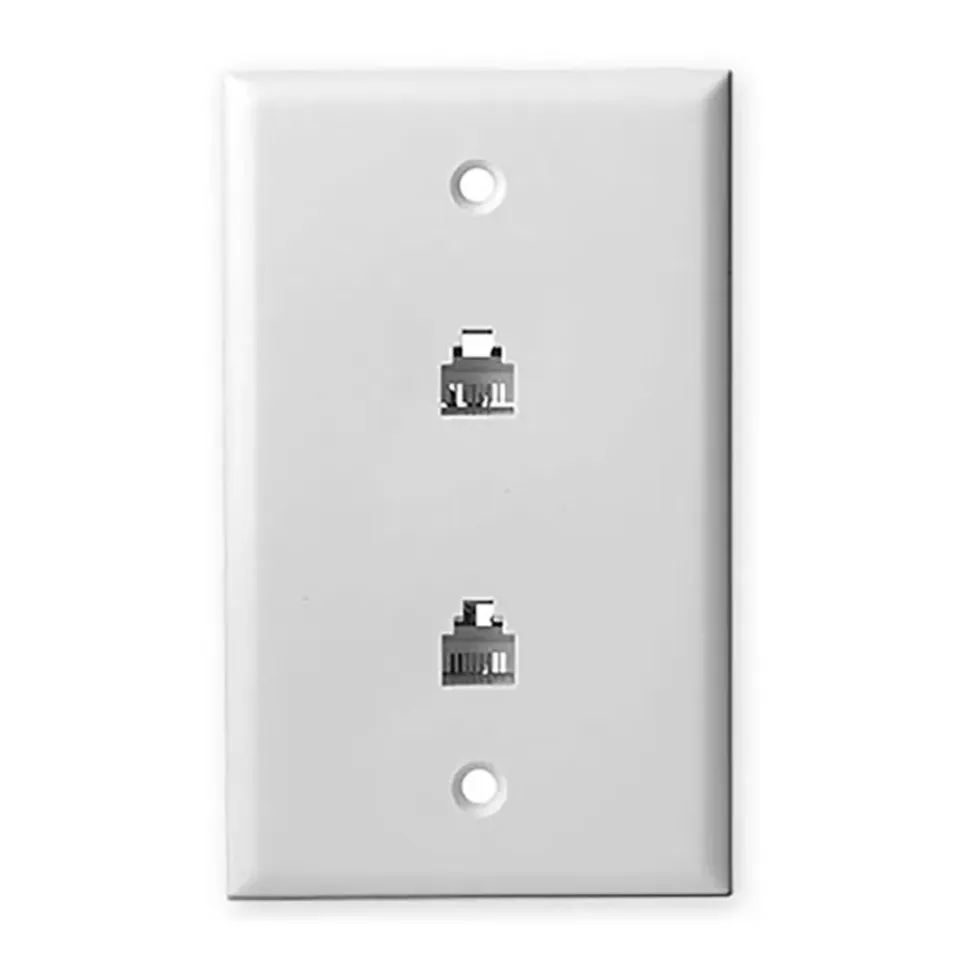 Simply45 239-WT telefon vægplade hvid 10-pak dobbelt