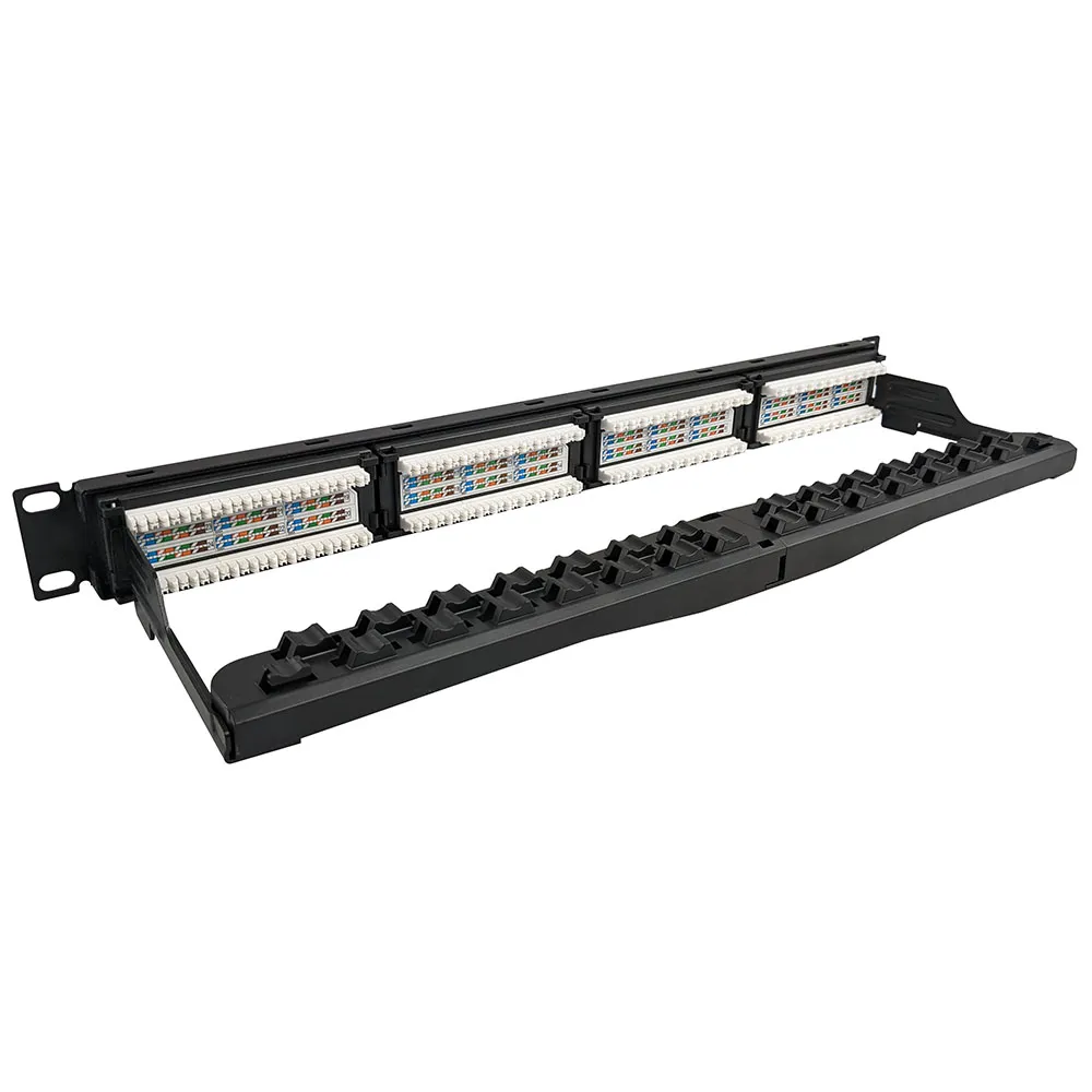 Simply45 Cat6 patchpanel 24-port UTP 19" 1U sort