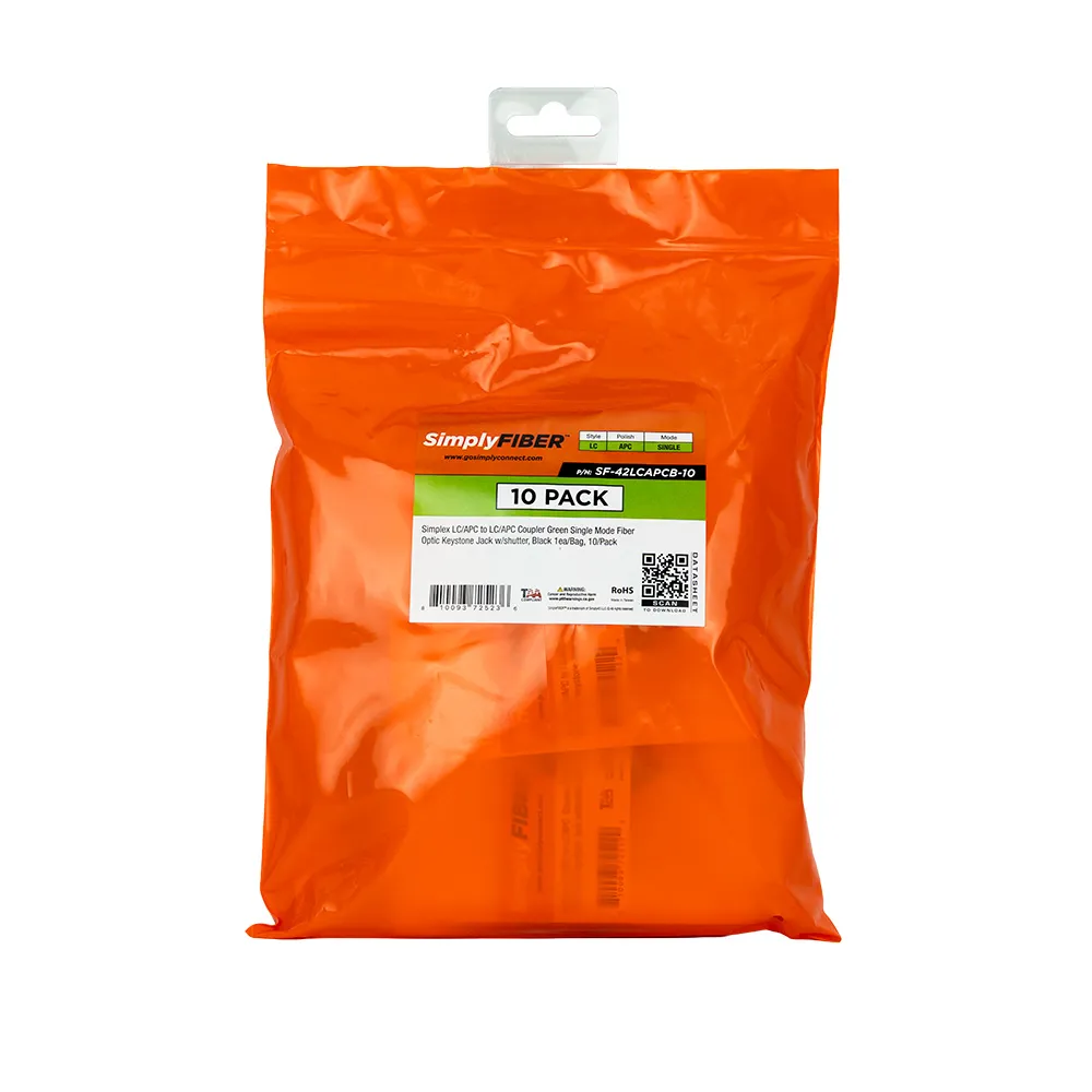 Simply45 LC/APC fiber keystone sort 10 stk single