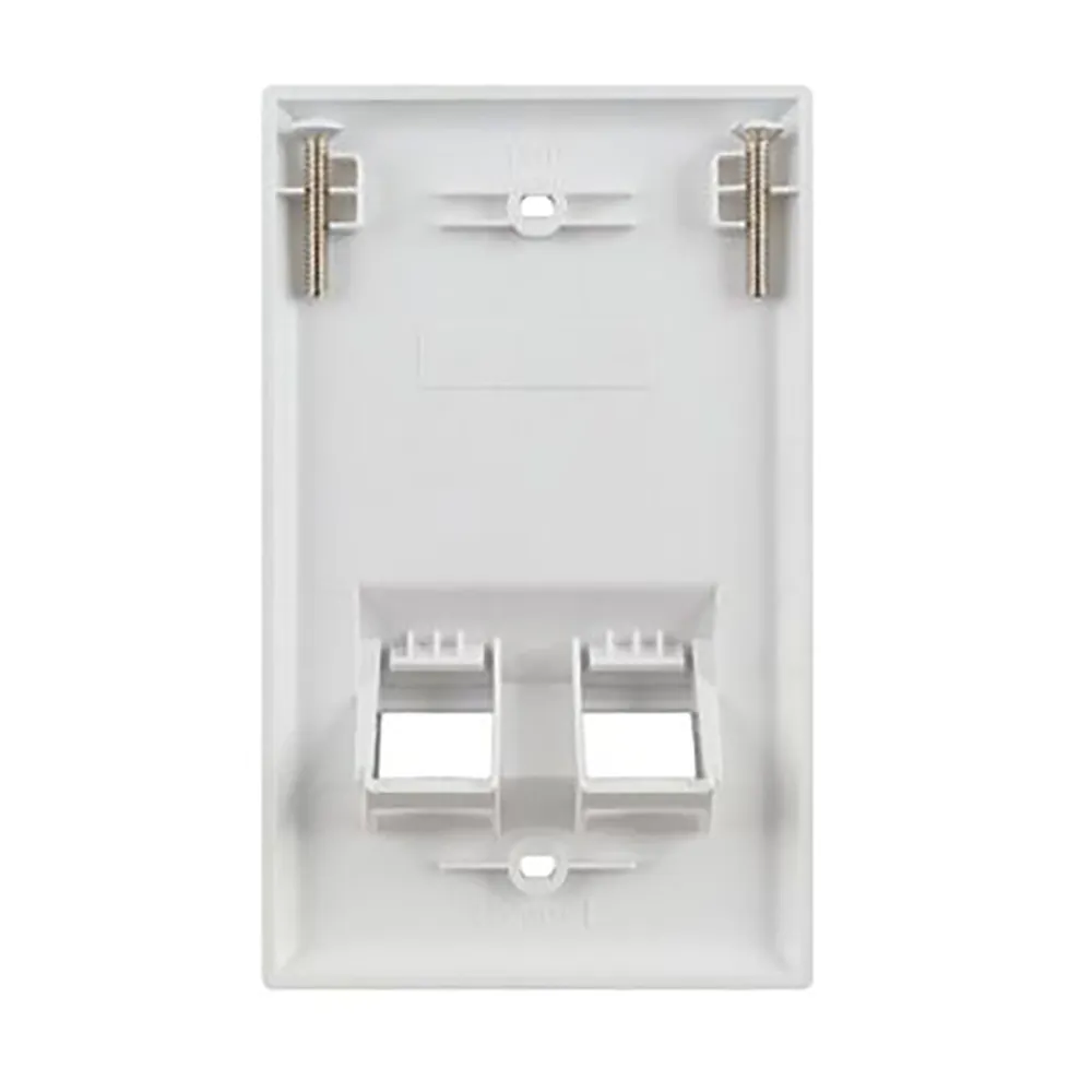 Simply45 202A-WT vægplade 2-port hvid vinklet