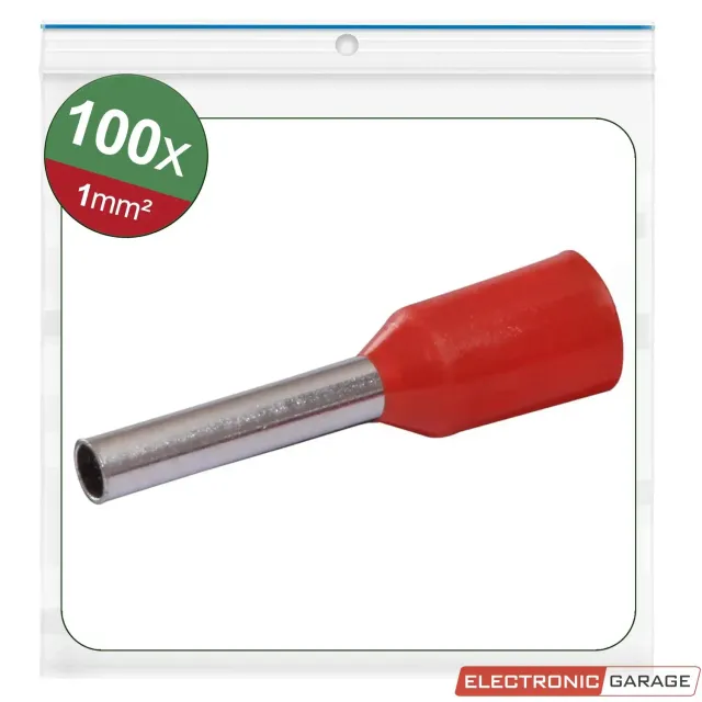 Electronic Garage EG 22C427 ledningstylle 1mm² rød 100 stk