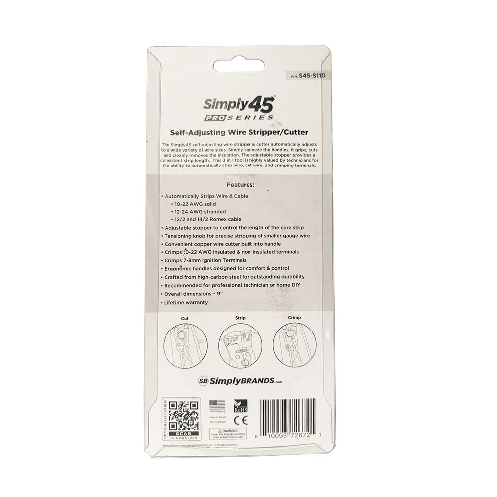 Simply45 S45-S110 afisoleringstang selvjusterende 10-22AWG