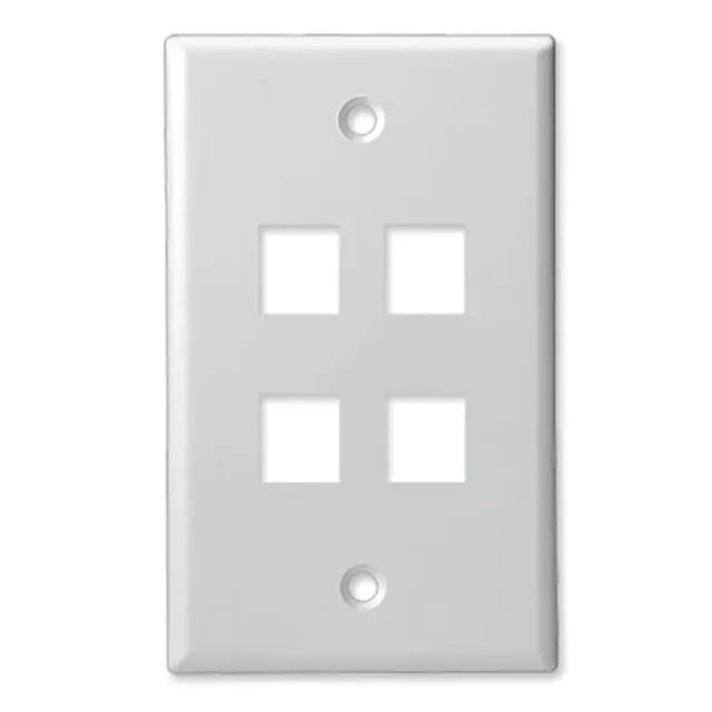 Simply45 204-WT vægdåse 4-port hvid keystone