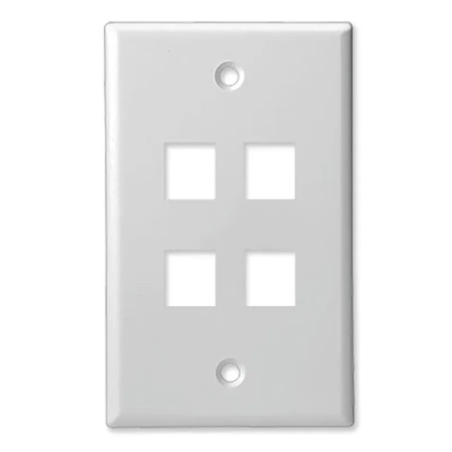 Simply45 204-WT vægdåse 4-port hvid keystone