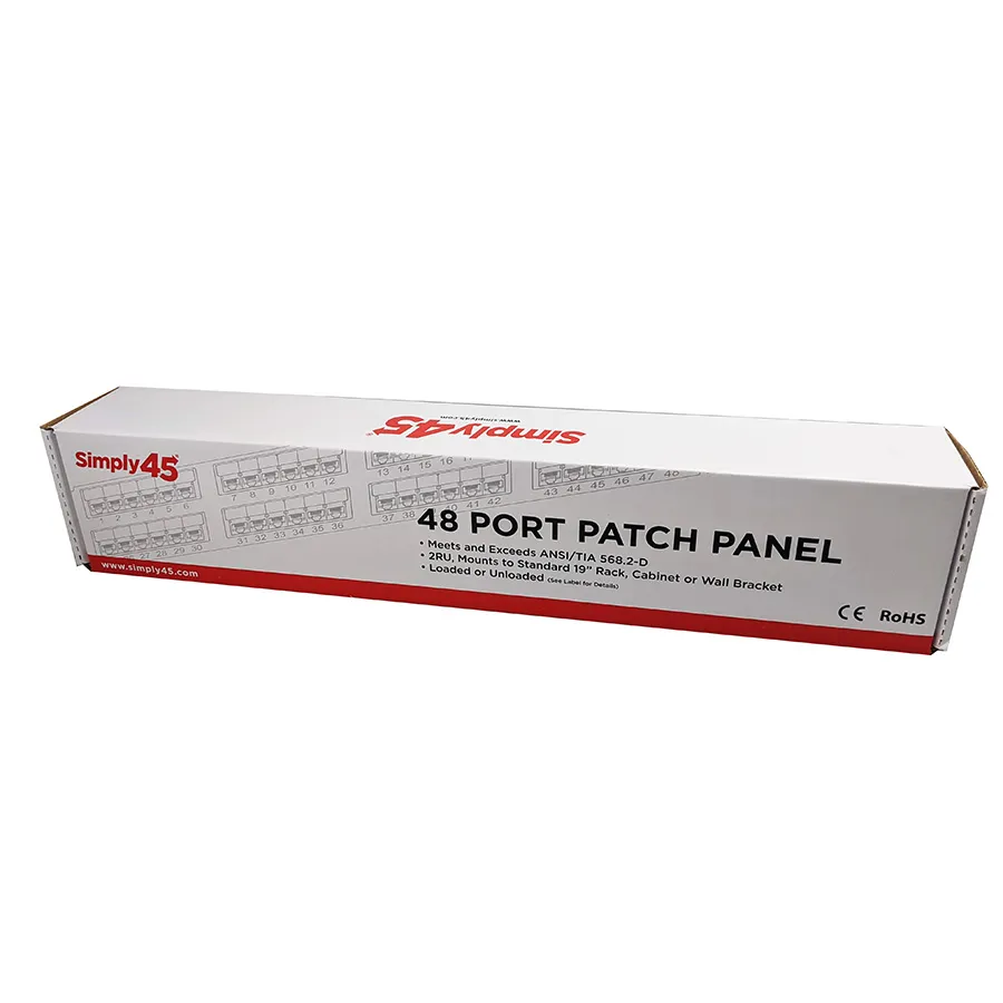 Simply45 48-port keystone patchpanel 19" usamlet 1U