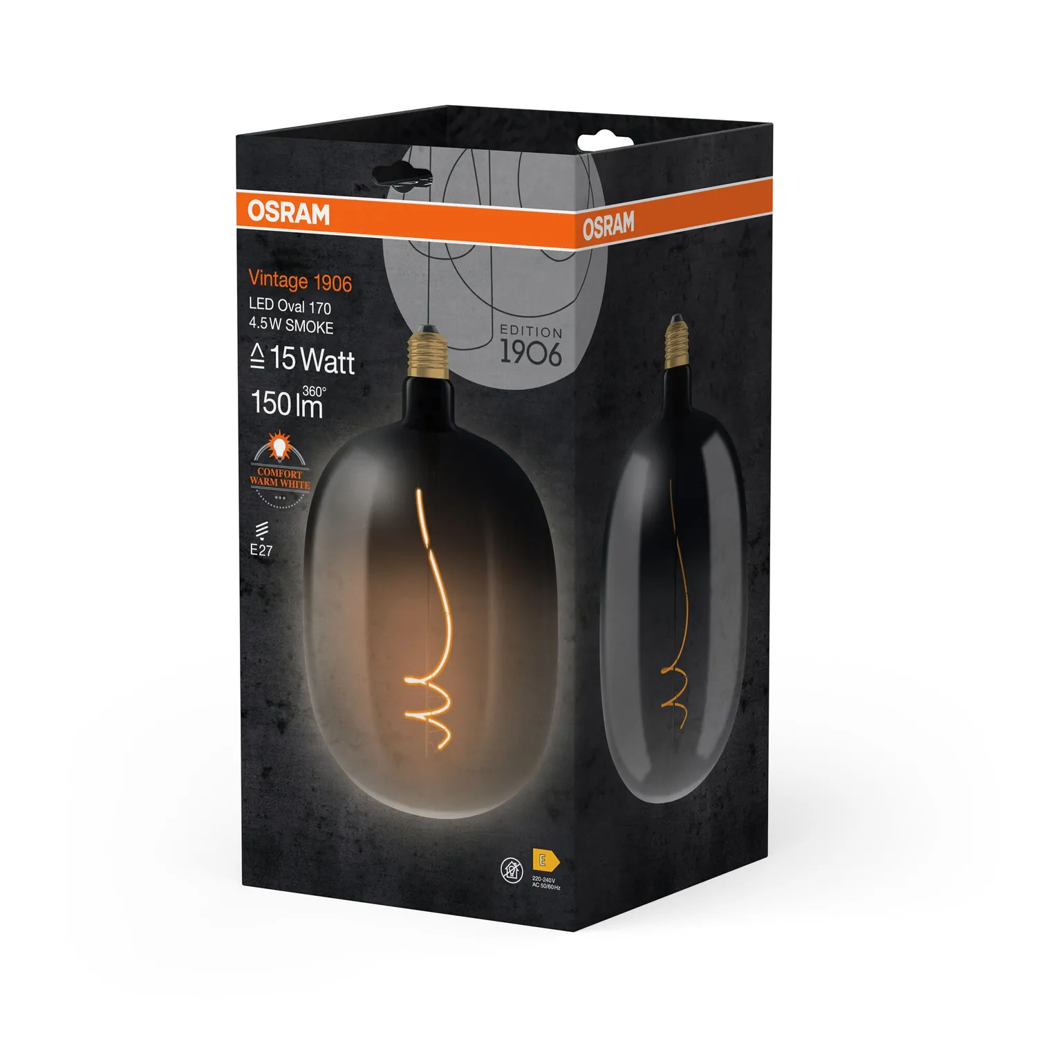 EL-Grossisten 1906 Big Oval LED-pære E27 4,5W