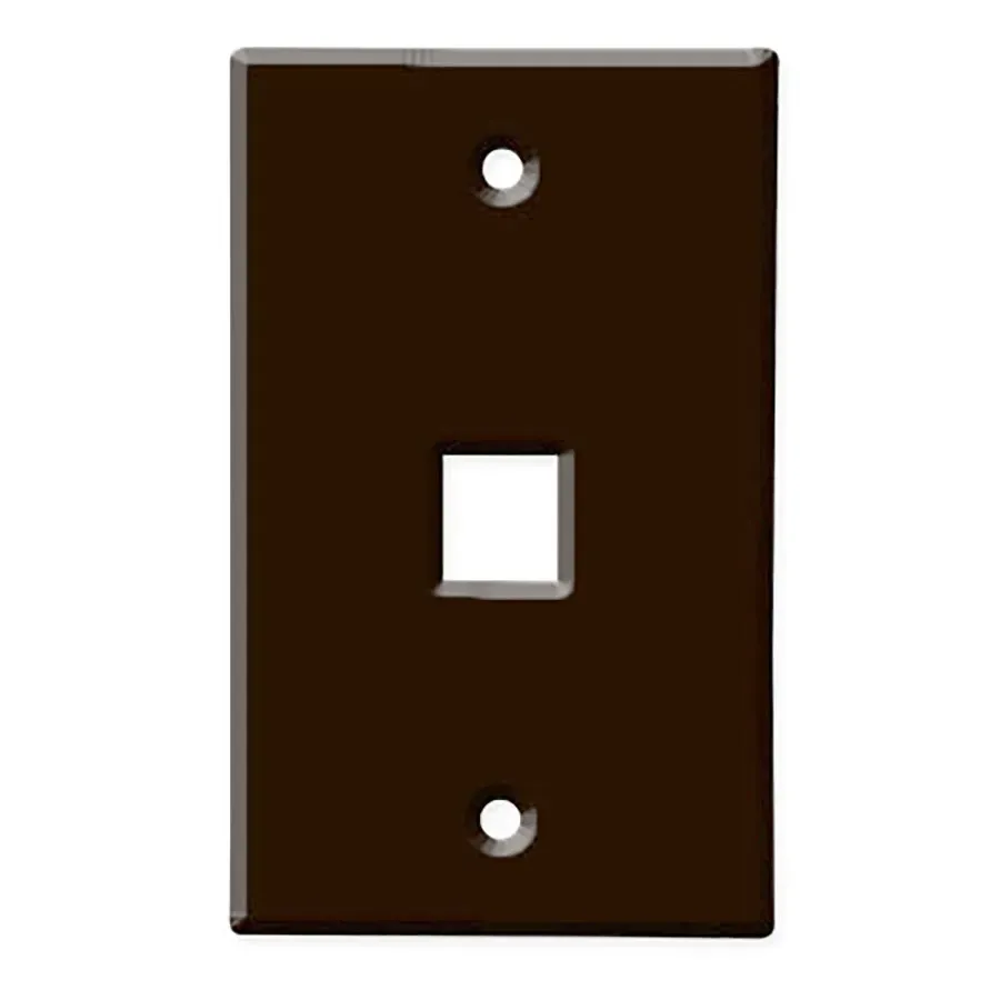 Simply45 201-BR keystone vægplade 1 port brun 10 stk