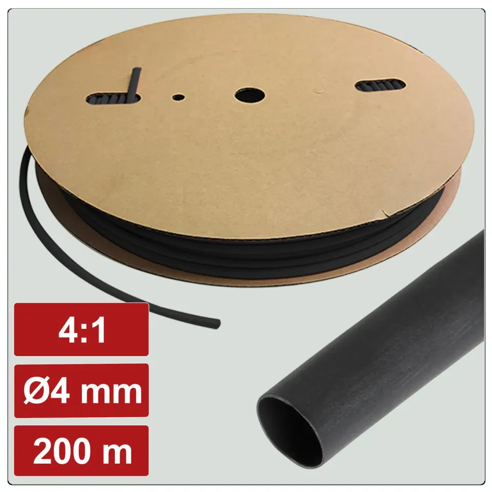 Electronic Garage EG25CA106 krympeslange sort Ø4mm 200m 4:1