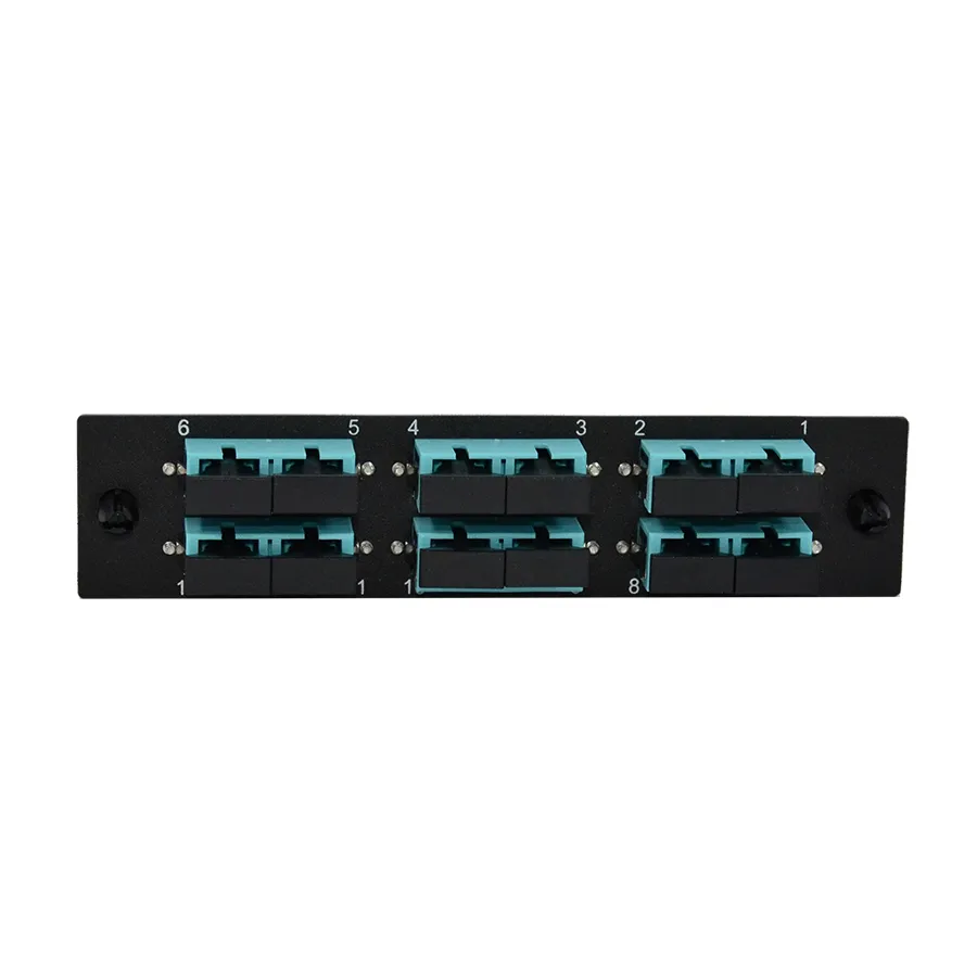 Simply45 F-LGXP-MMSC6 fiber adapterplade 6xSC aqua
