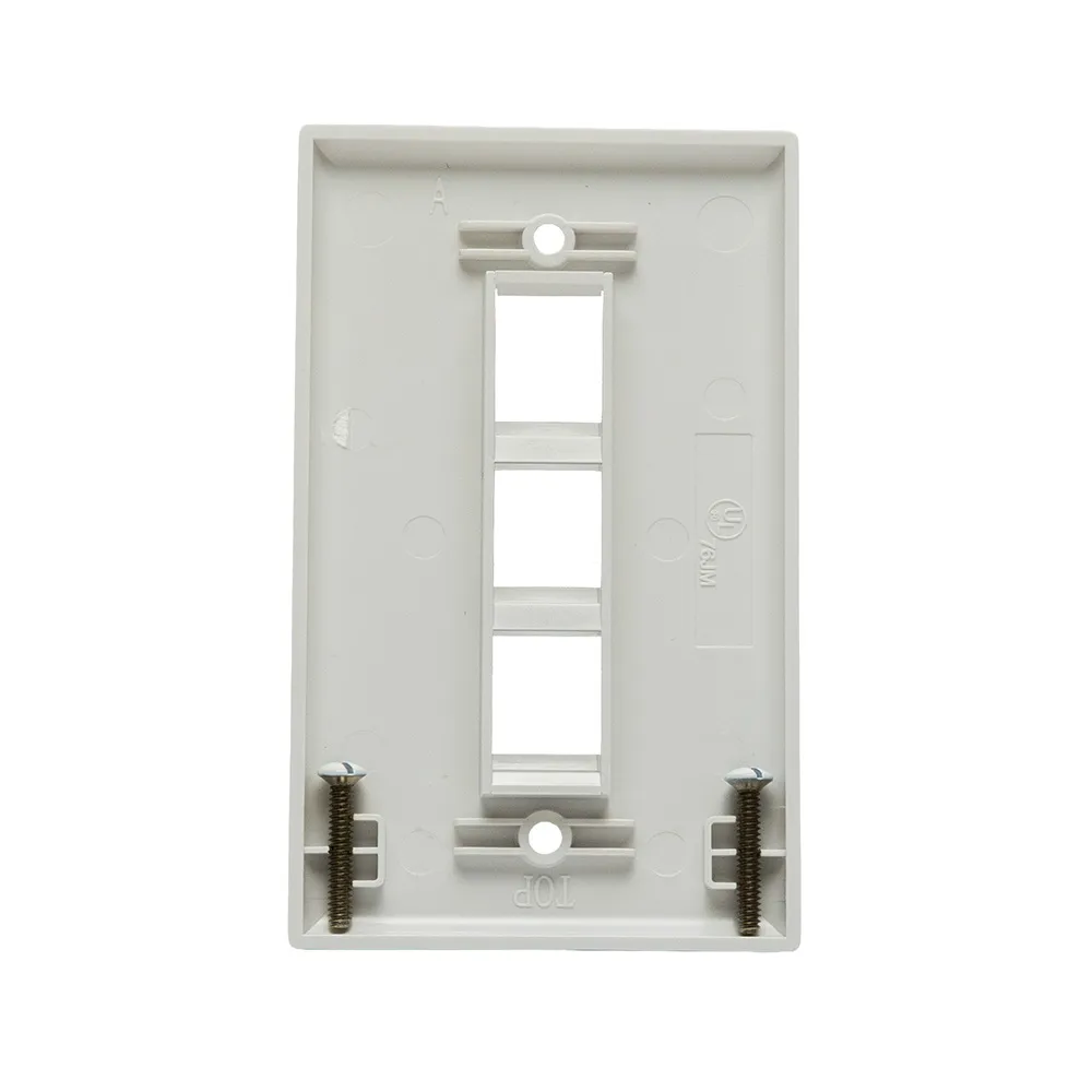 Simply45 3-port keystone vægplade hvid 1 stk single gang