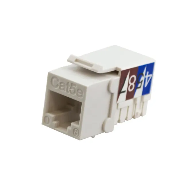 Simply45 101-WT keystone jack Cat5E hvid 90° 50-pak