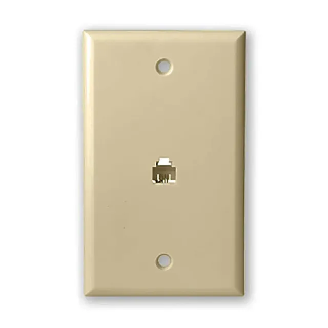 Simply45 219-AL telefon vægudtag almond 4-polet 10 stk