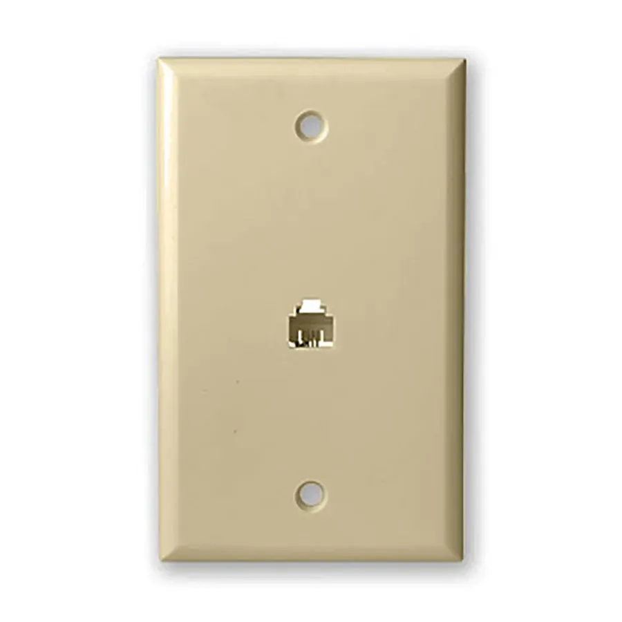 Simply45 219-AL telefon vægudtag almond 4-polet 10 stk